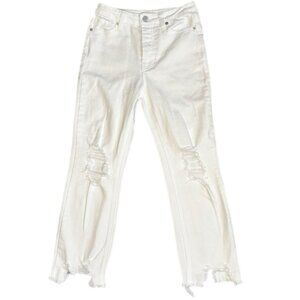 Girl's Chelsea & Violet Distressed Denim SkinnyJeans White Size 10 NWOT